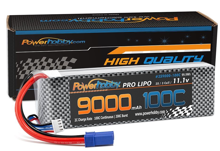 Powerhobby 3S 11.1V 9000mah 100C-200 Lipo Battery w Deans