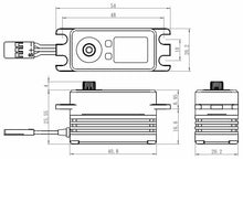 Load image into Gallery viewer, Monster Low Profile Steel Gear Servo .08sec/347oz @ 7.4V
